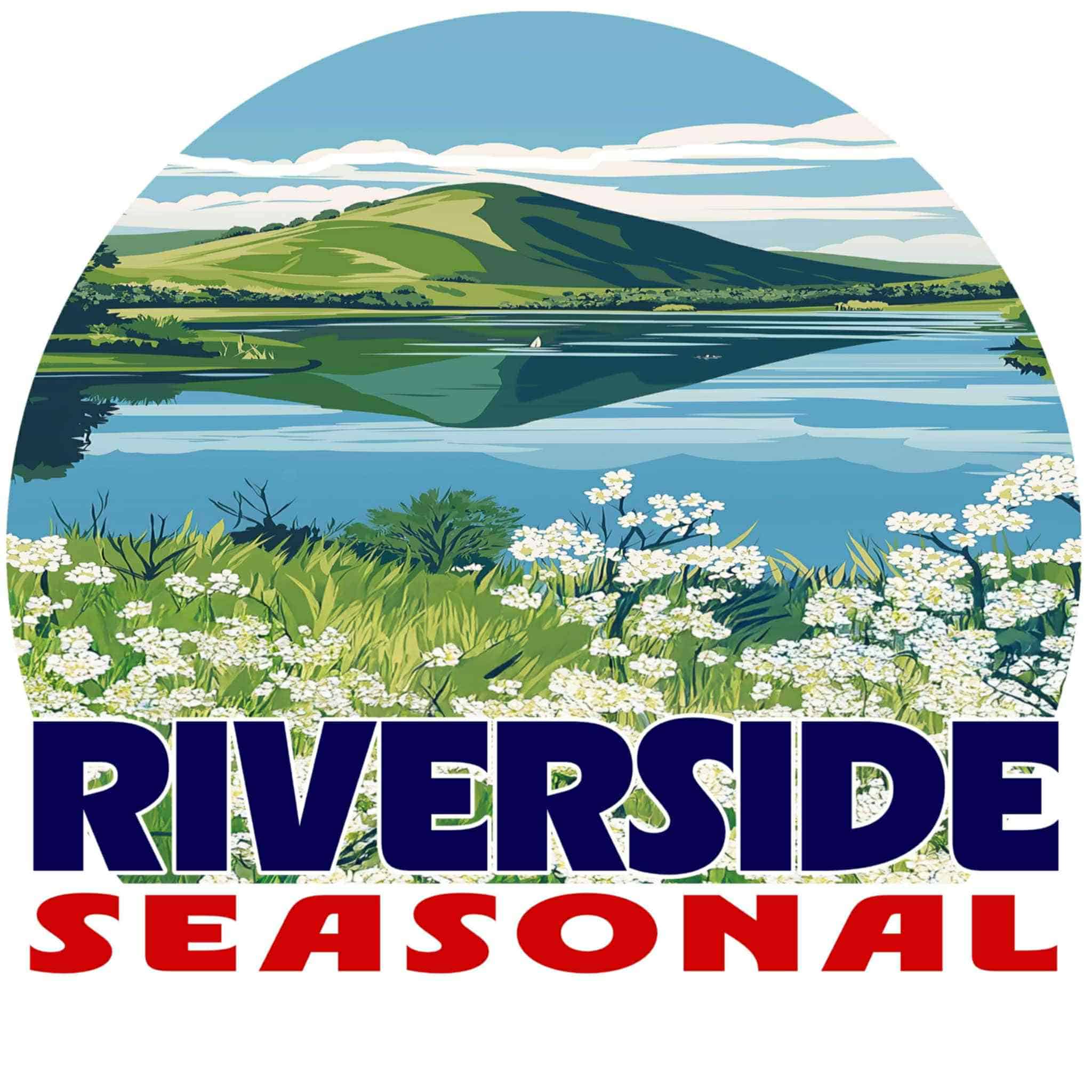 Scenic water views and lush greenery at Riverside Seasonal Campground in Riverside, Ontario.